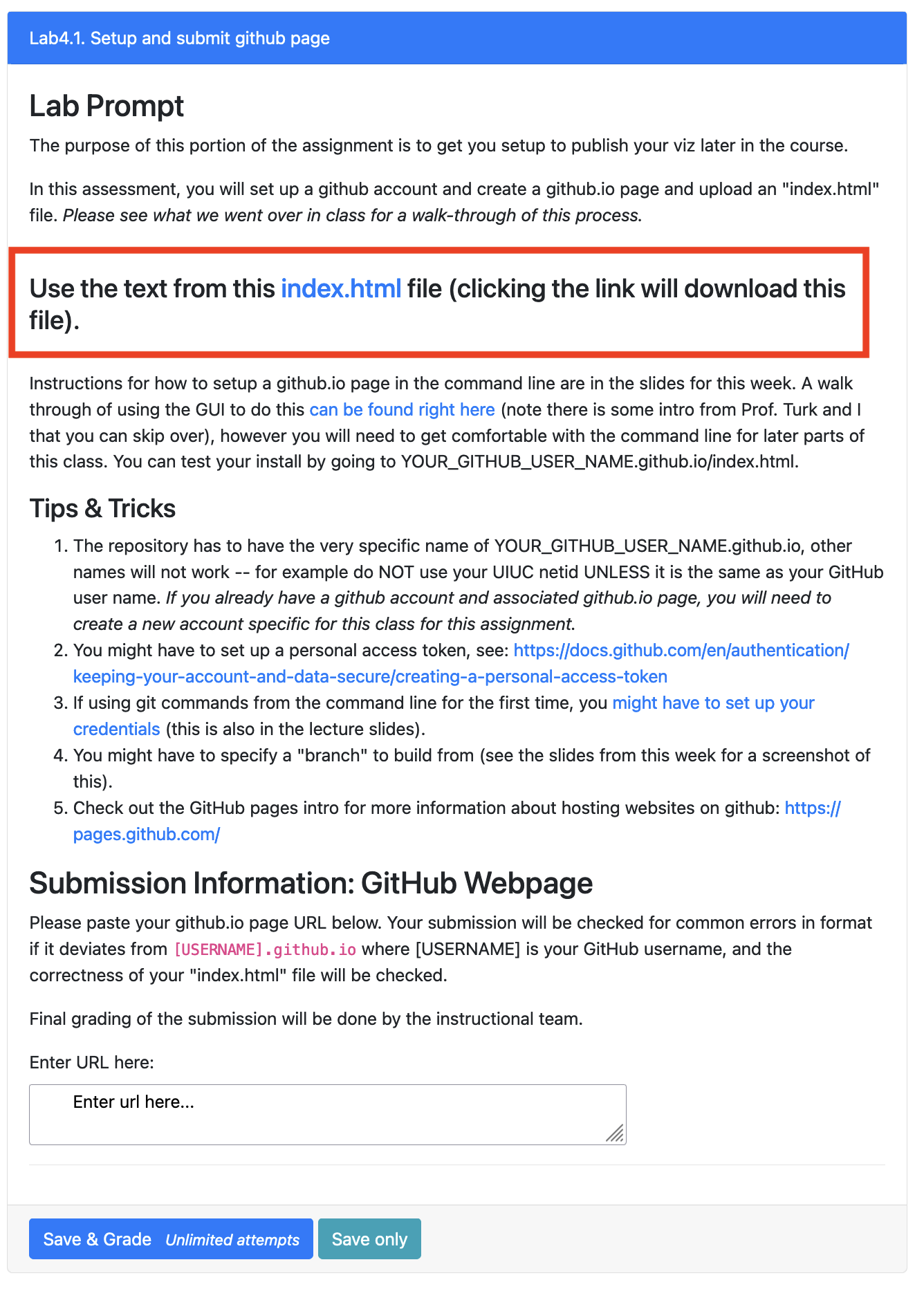 Lecture 5.2 - GitHub Pages Setup