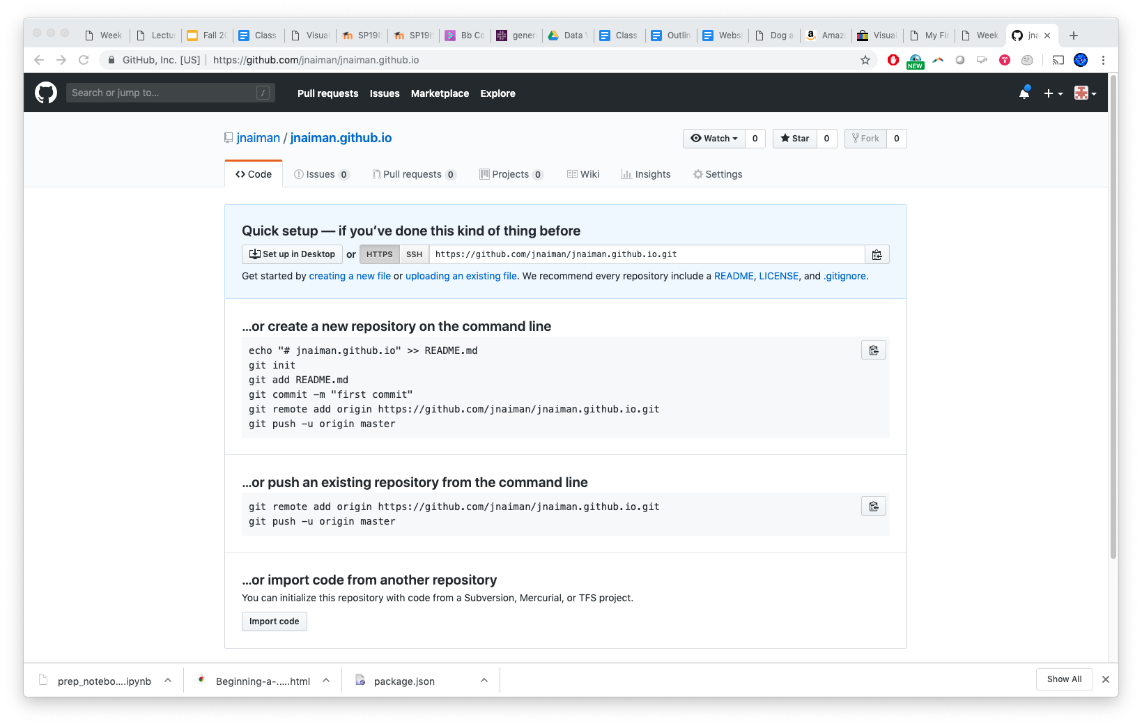 Lecture 5.2 - GitHub Pages Setup